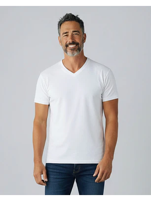 Camisola de interior de homem decote em V