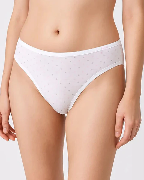 Bikini de algodão estampado "bolinhas" marca Margarida - Pack de 4