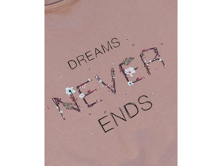 Pijama de Mulher Algodão Manga Comprida “Dreams Never Ends” com Calça Floral 3