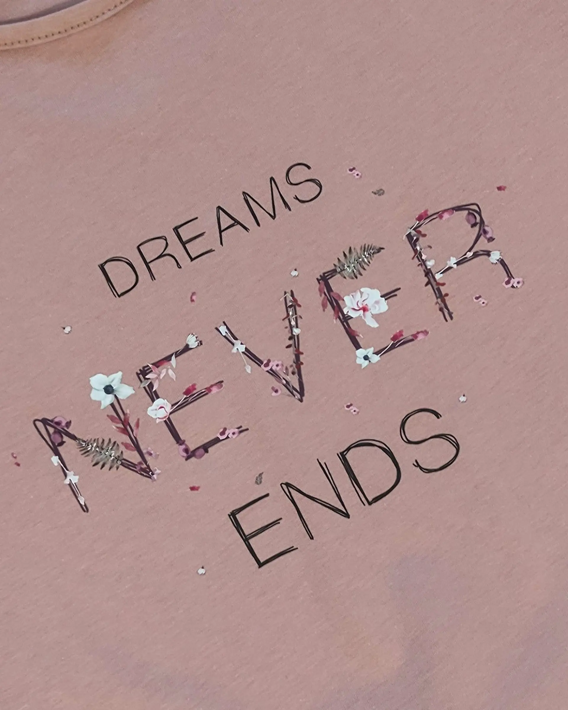 Pijama de Mulher Algodão Manga Comprida “Dreams Never Ends” com Calça Floral 3