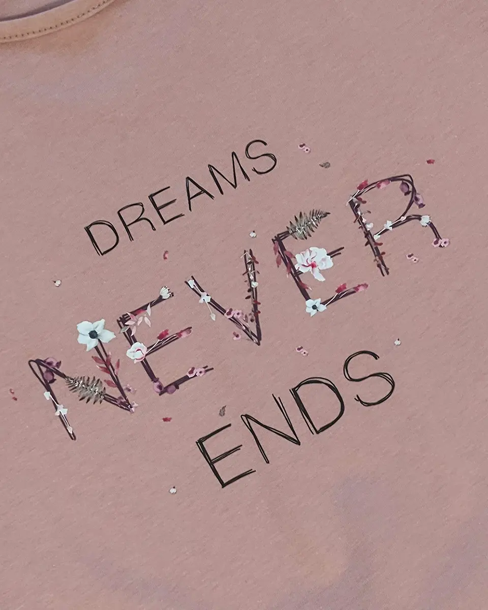 Pijama de Mulher Algodão Manga Comprida “Dreams Never Ends” com Calça Floral 3