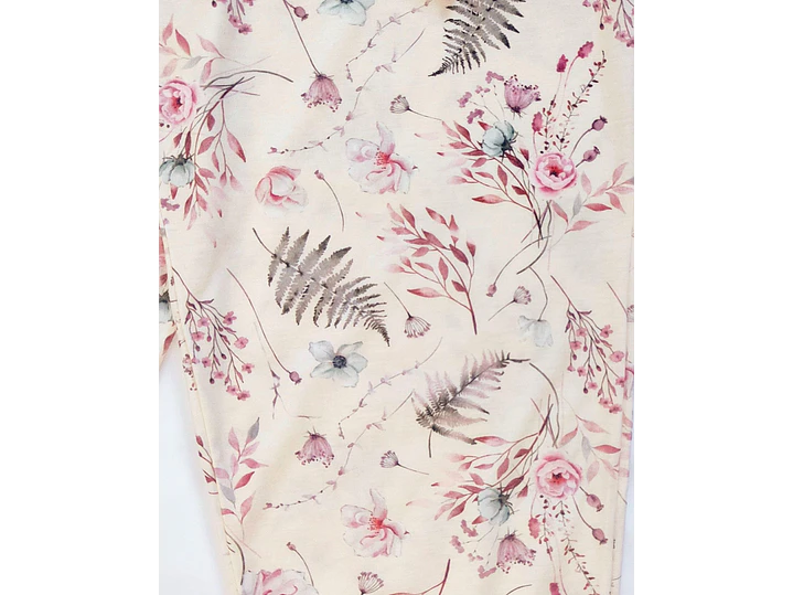 Pijama de Mulher Algodão Manga Comprida “Dreams Never Ends” com Calça Floral 7