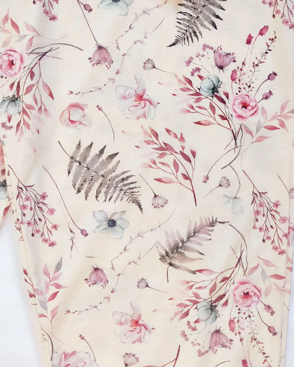 Pijama de Mulher Algodão Manga Comprida “Dreams Never Ends” com Calça Floral 7