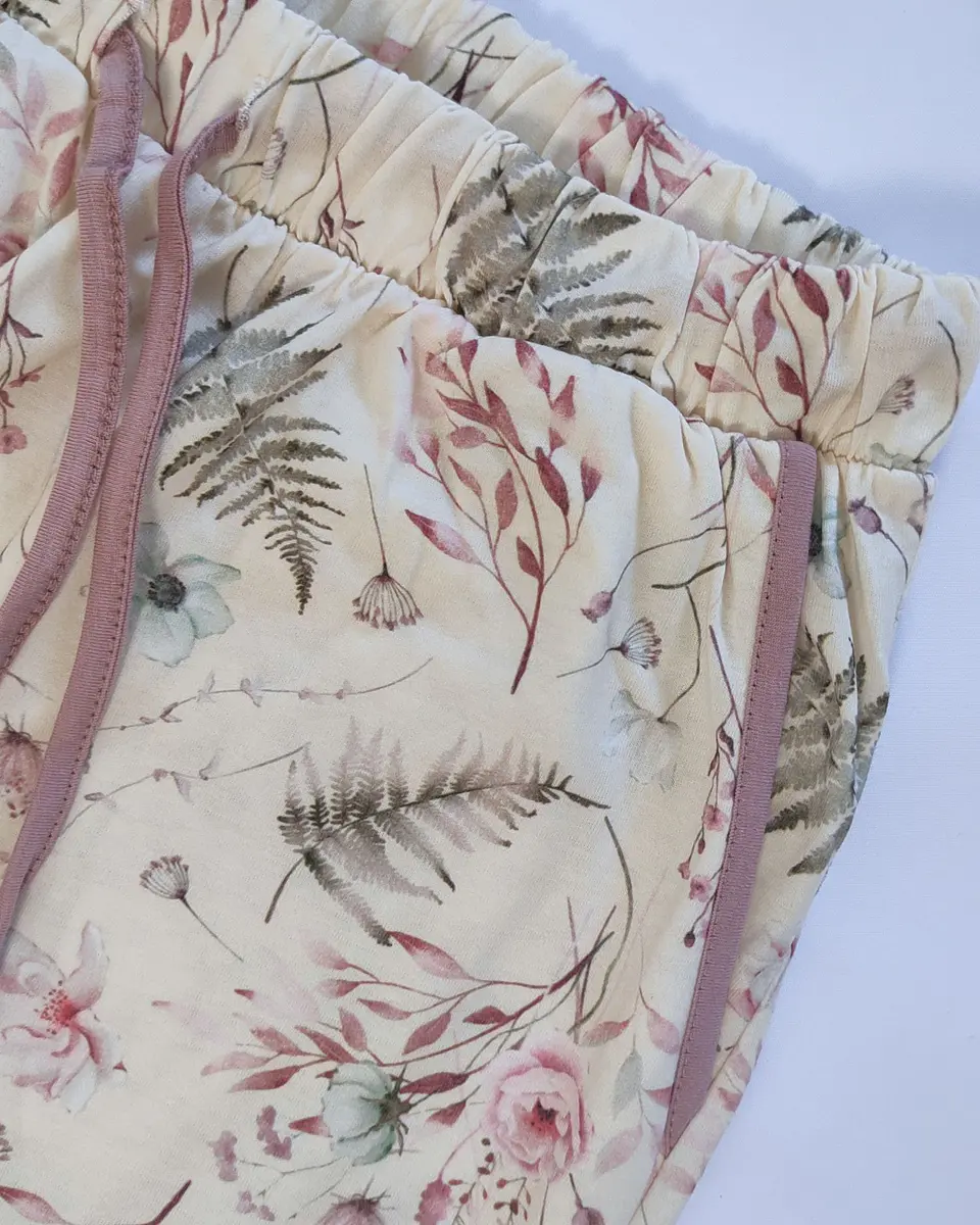 Pijama de Mulher Algodão Manga Comprida “Dreams Never Ends” com Calça Floral 6