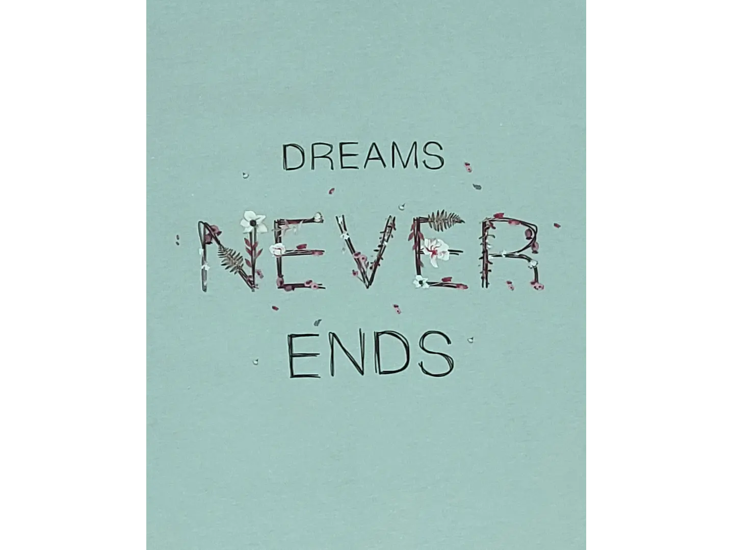 Pijama de Mulher Algodão Manga Curta “Dreams Never Ends” com Calção Floral 4