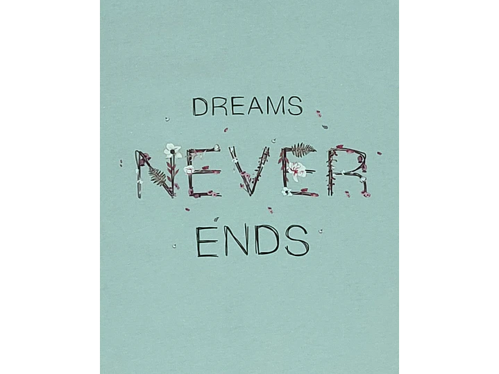 Pijama de Mulher Algodão Manga Curta “Dreams Never Ends” com Calção Floral 4