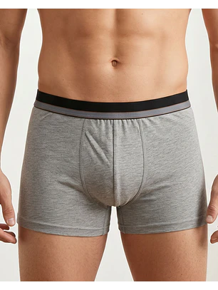Boxer Homem Algodão Liso – Sem Costuras Atrás e Cintura Confortável-Pack de 3