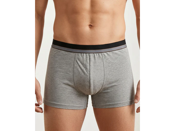 Boxer Homem Algodão Liso – Sem Costuras Atrás e Cintura Confortável-Pack de 3 1