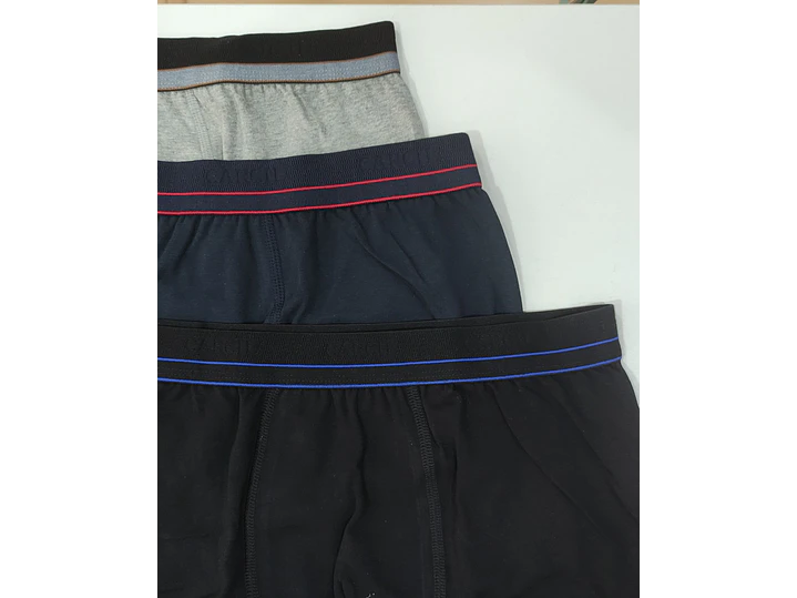 Boxer Homem Algodão Liso – Sem Costuras Atrás e Cintura Confortável-Pack de 3 2