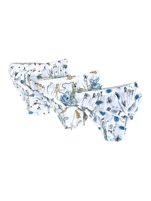 Cuecas de Menino Pack 3 em Algodão | Conforto e Estampados Divertidos 