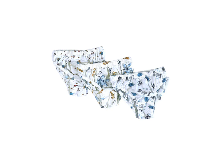 Cuecas de Menino Pack 3 em Algodão | Conforto e Estampados Divertidos  1