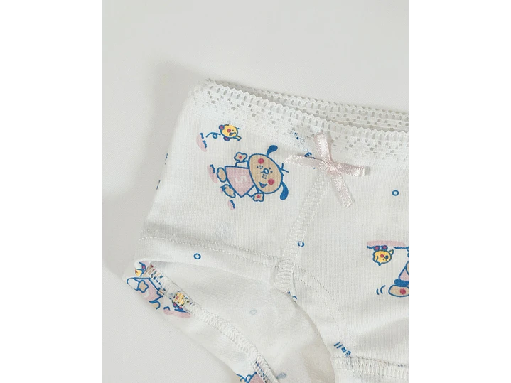 Cuecas Menina Pack 3 Estilo Boxer em Algodão | Sem Elástico na Perna 3