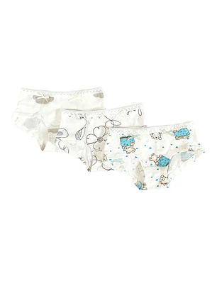 Cuecas Menina Pack 3 Estilo Boxer em Algodão | Sem Elástico na Perna - COPIE