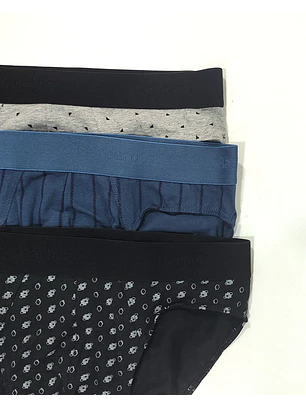 Bikini de homem estampado - pack de 3