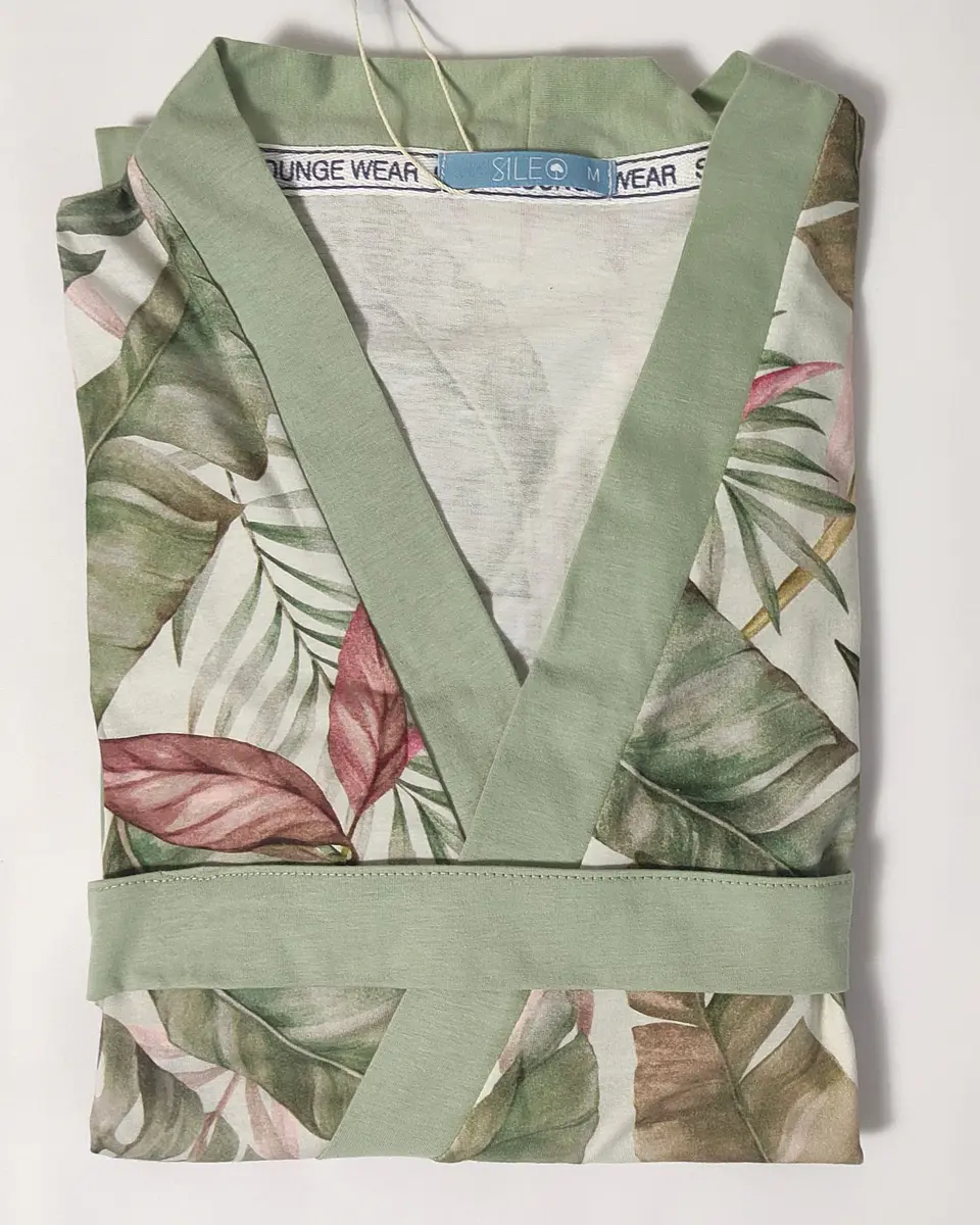 Robe de Traçar em Algodão Estampado Tropical com Bolsos e Cinto | Fabricado em Portugal 7