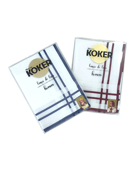 Lenços de Homem em Algodão 100% Macio e Resistente | Pack de 2