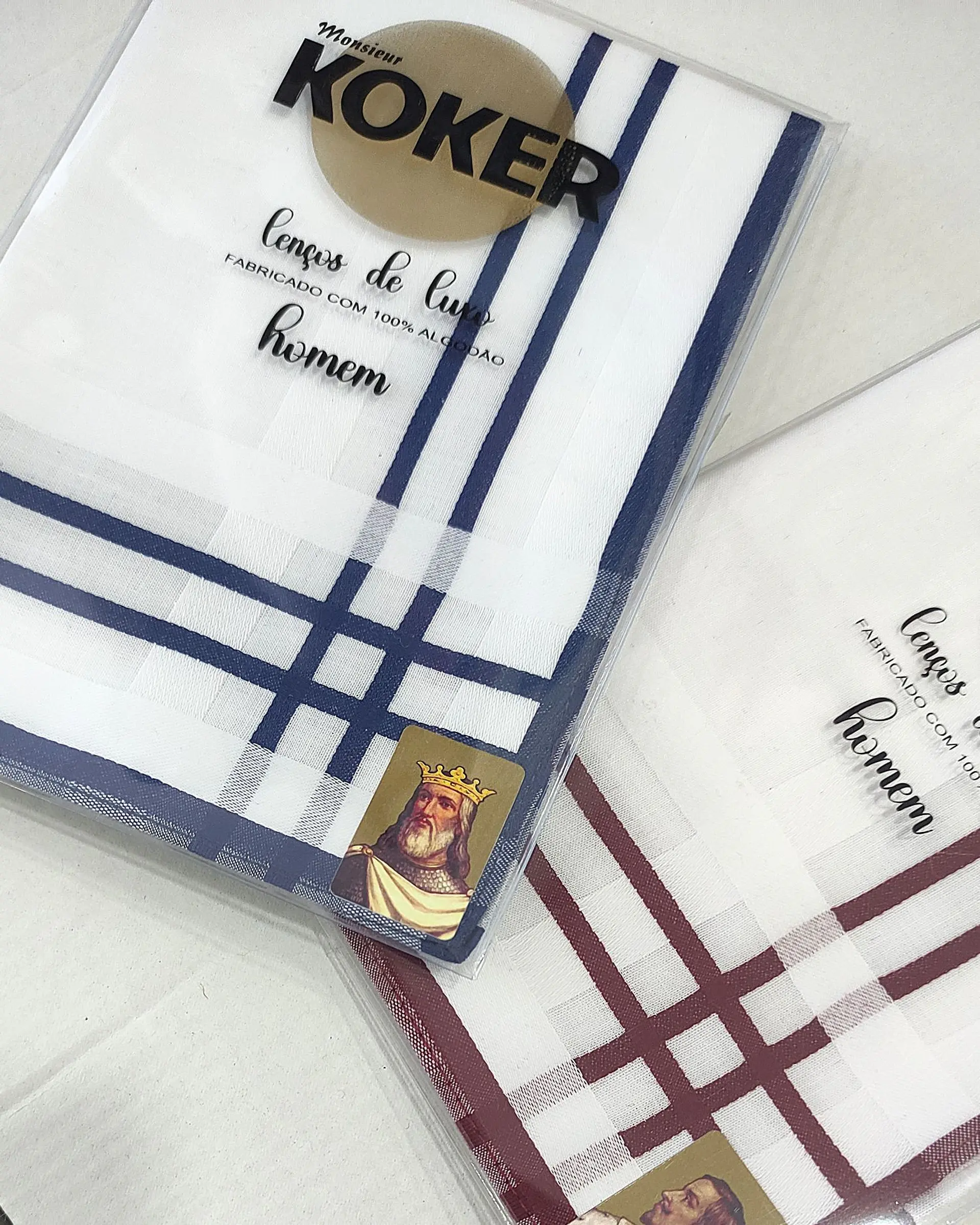 Lenços de Homem em Algodão 100% Macio e Resistente | Pack de 2 3