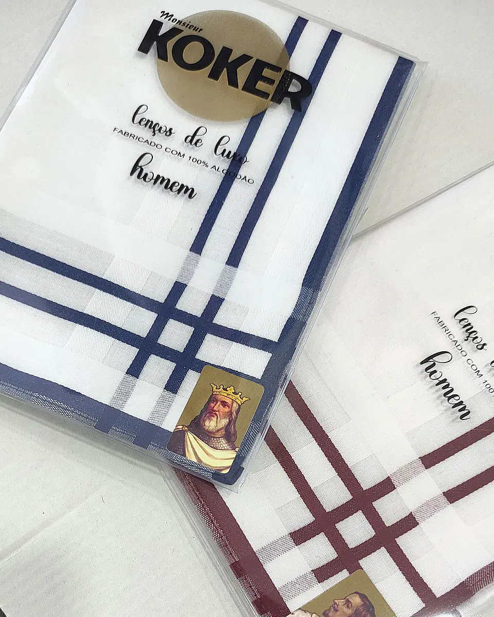 Lenços de Homem em Algodão 100% Macio e Resistente | Pack de 2 3