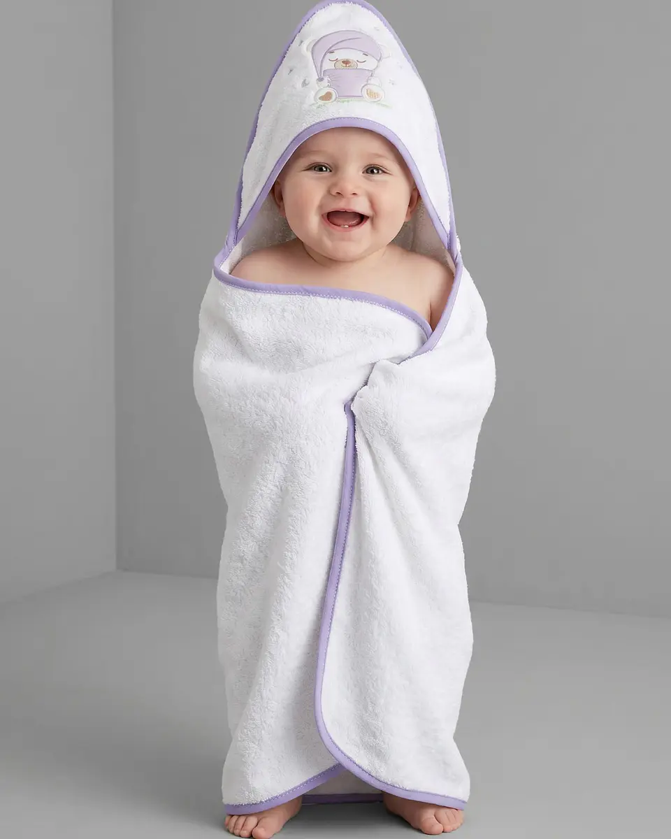 Toalha de banho de bebé 100% algodão - 1x1 metro 1