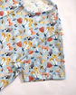 Camisa de Dormir Algodão com Abertura Frontal | Estampado Cogumelos Azul | Fabricado em Portugal - Thumbnail 5