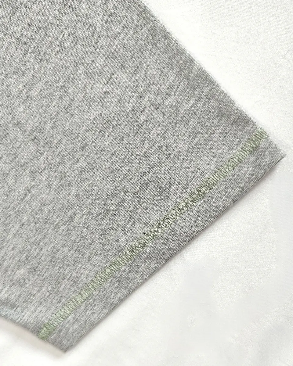 Camisa de dormir em algodão com abertura frontal - Cinza 3