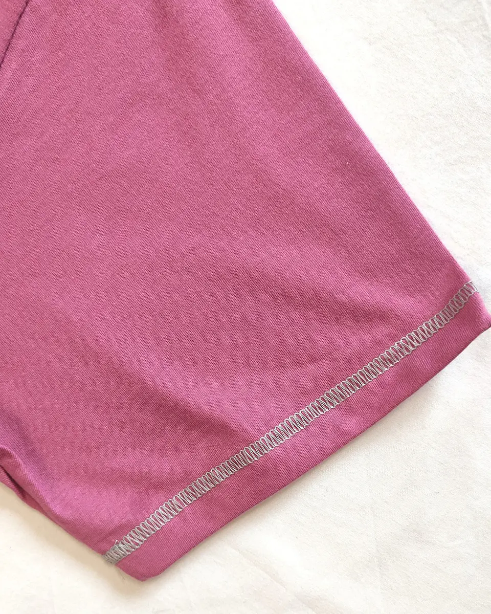 Camisa de dormir em algodão com abertura frontal - Rosa  5