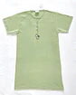 Camisa de dormir em algodão com abertura frontal - Verde - Thumbnail 3