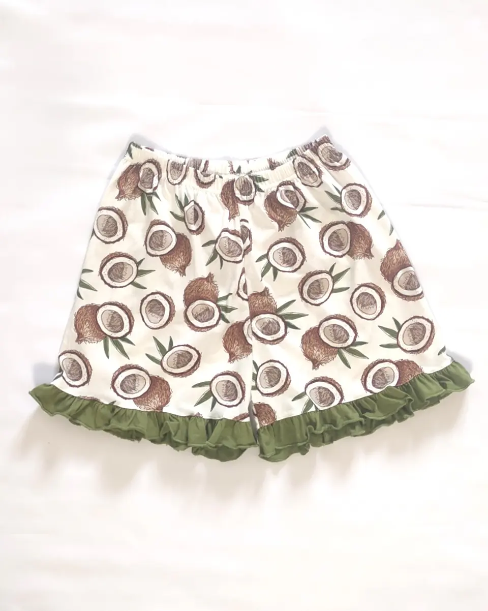 Pijama Feminino em Algodão Verde com Calção Estampado de Cocos  5