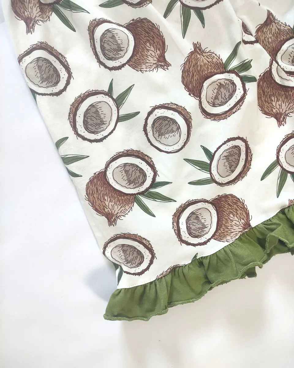 Pijama Feminino em Algodão Verde com Calção Estampado de Cocos  7