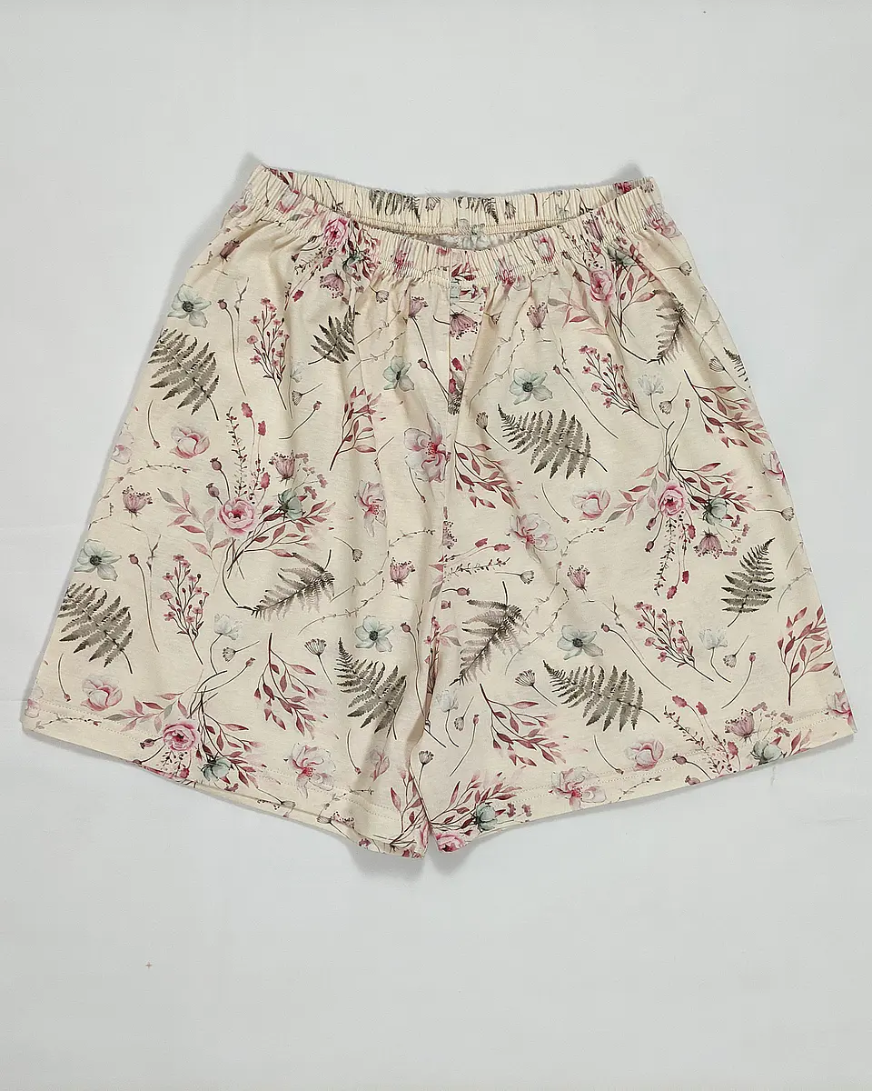 Pijama de Mulher com Alças e Calções Florais - Azul 5