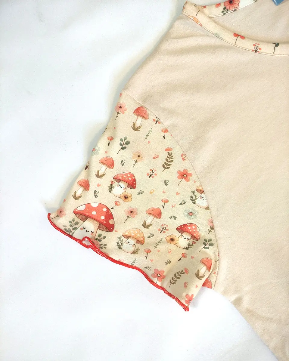Pijama Curto de Mulher com Estampado de Cogumelos 5
