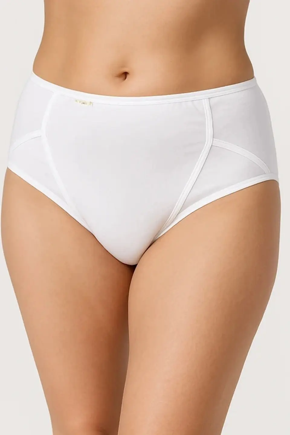 Cueca alta básica em algodão - Pack de 4 Cor Branco 1