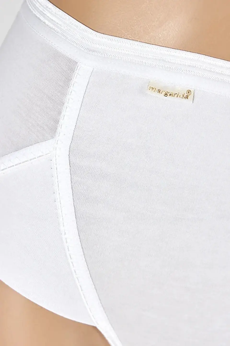 Cueca alta básica em algodão - Pack de 4 Cor Branco 2