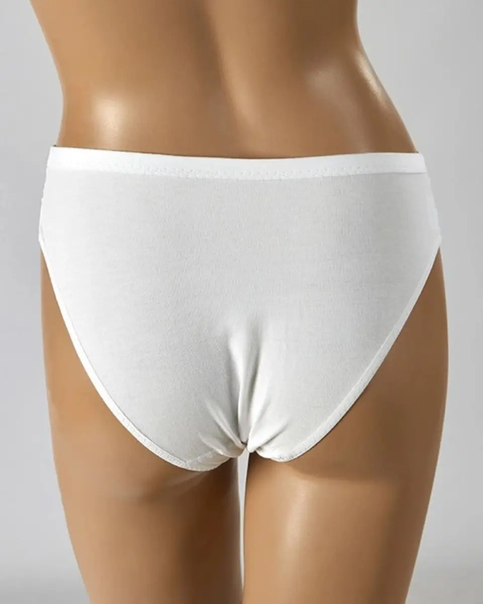 Bikini em algodão com renda lateral - Pack de 3 2