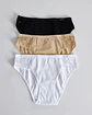 Bikini em algodão com renda lateral - Pack de 3 - Thumbnail 3