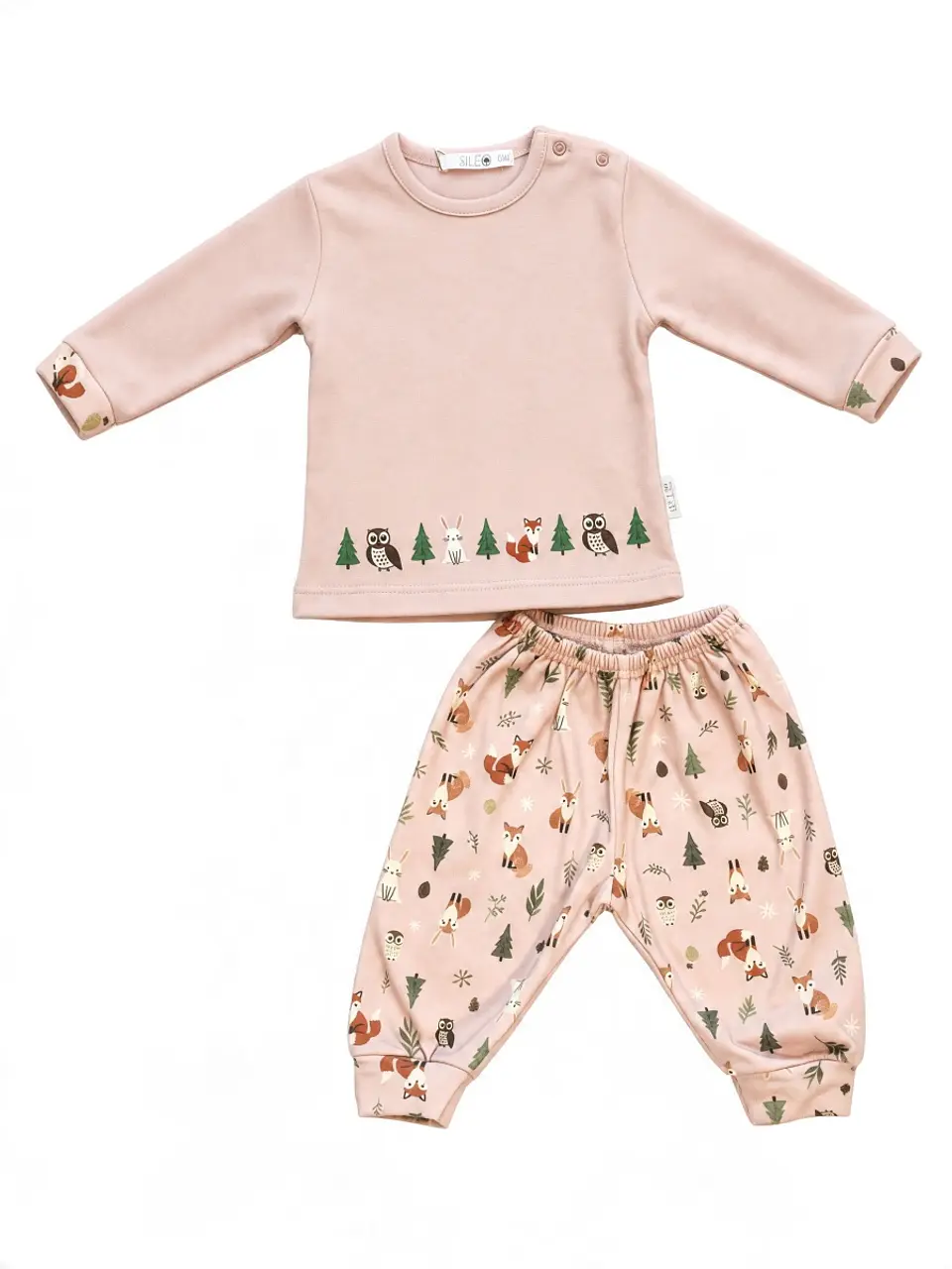 Pijama de Bebé “Amigos da Floresta” – 100% Algodão (com carda) 3