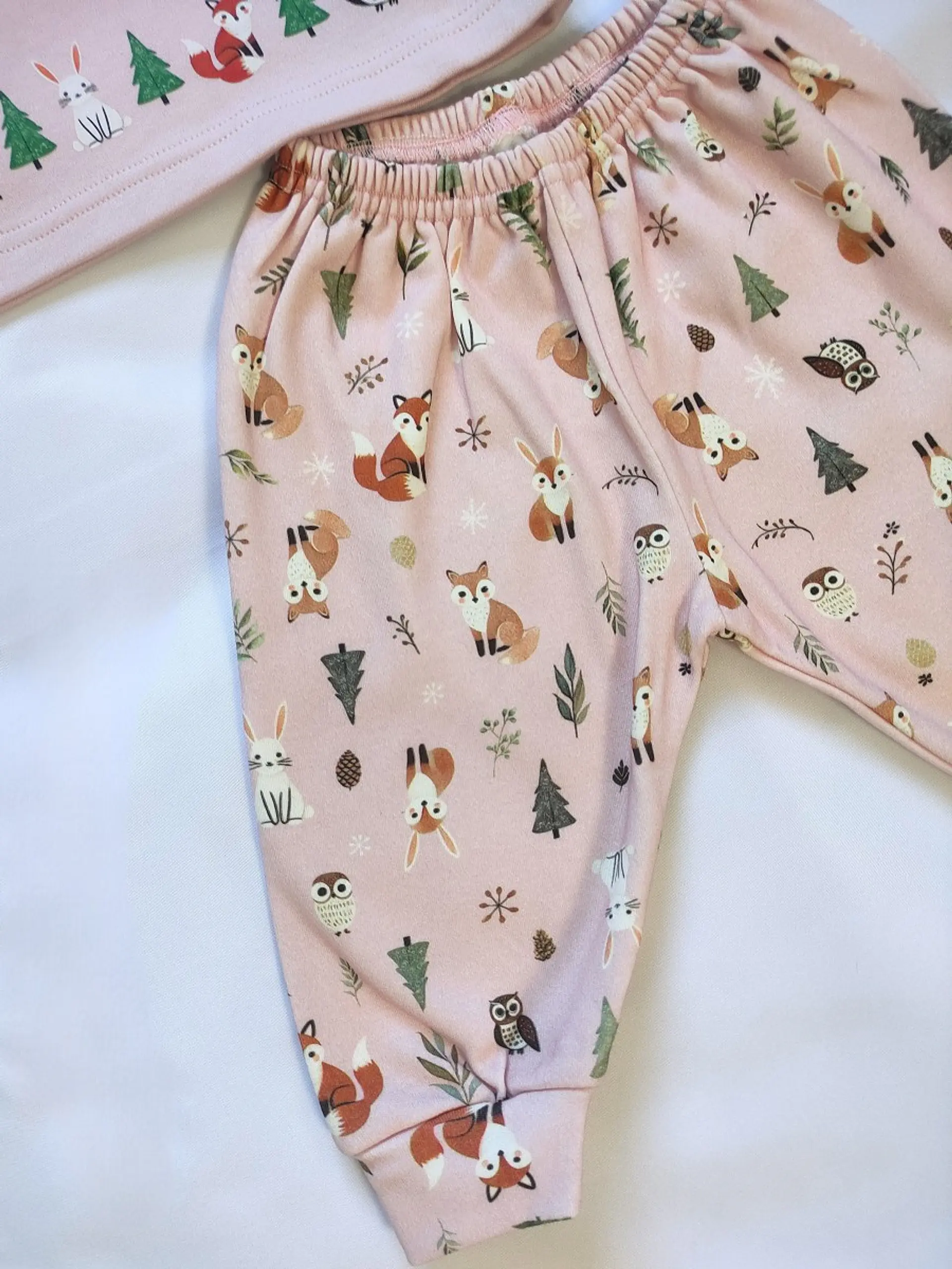 Pijama de Bebé “Amigos da Floresta” – 100% Algodão (com carda) 4