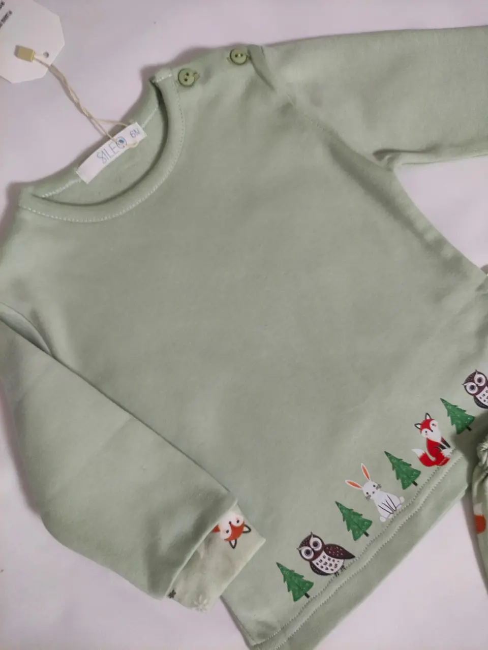 Pijama de Bebé “Amigos da Floresta” – 100% Algodão (com carda) 4