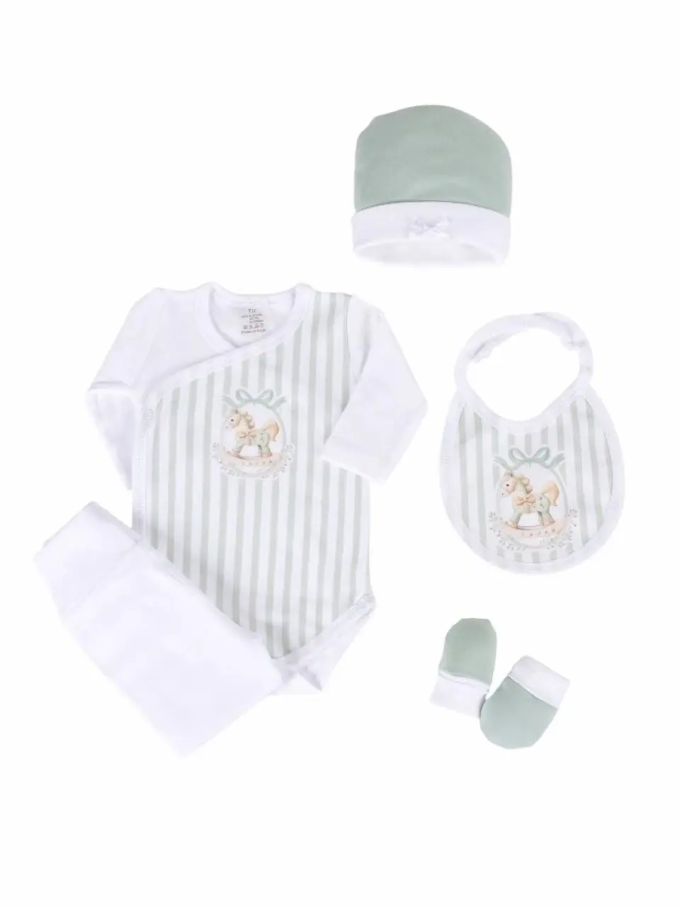 Conjunto de 5 peças em algodão 