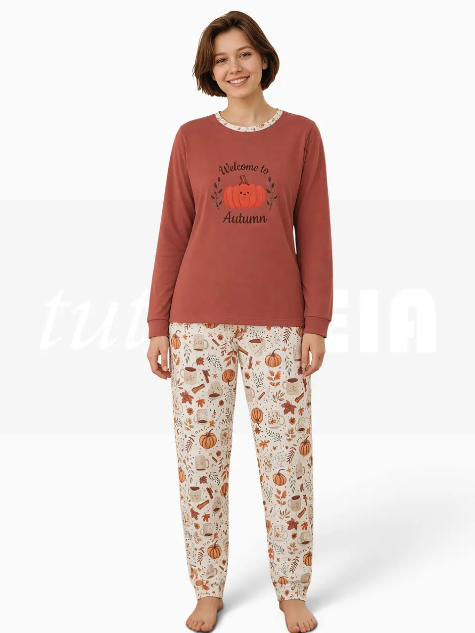 Pijama de Outono 100% Algodão com Carda – Fabricado em Portugal 1