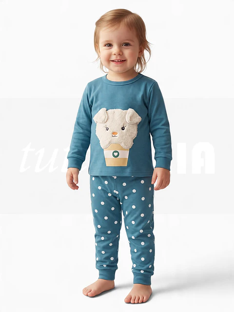 Pijama de criança "Ursinho" - 100% algodão (com carda)