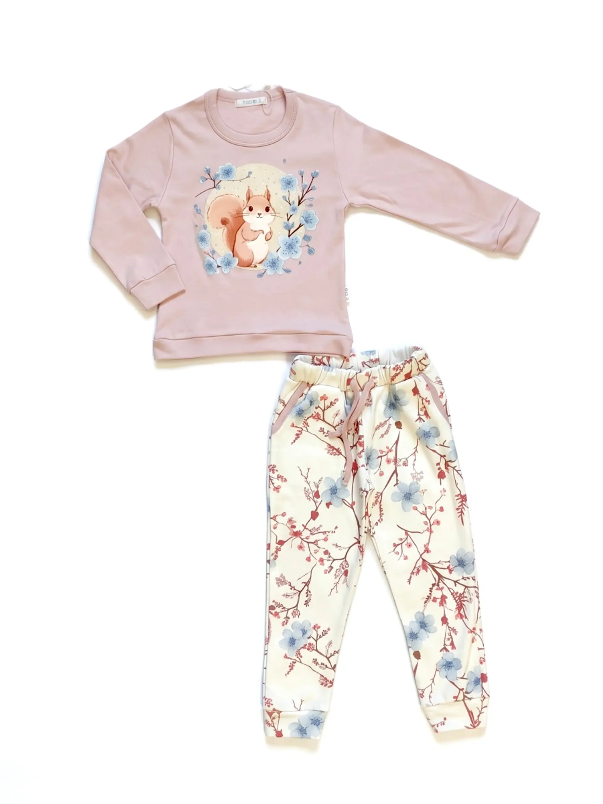 Pijama de menina 100% algodão (com carda) - Esquilo  5