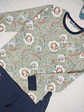 Pijama de mulher estampado - 100% algodão (com carda) - marinho - Thumbnail 3