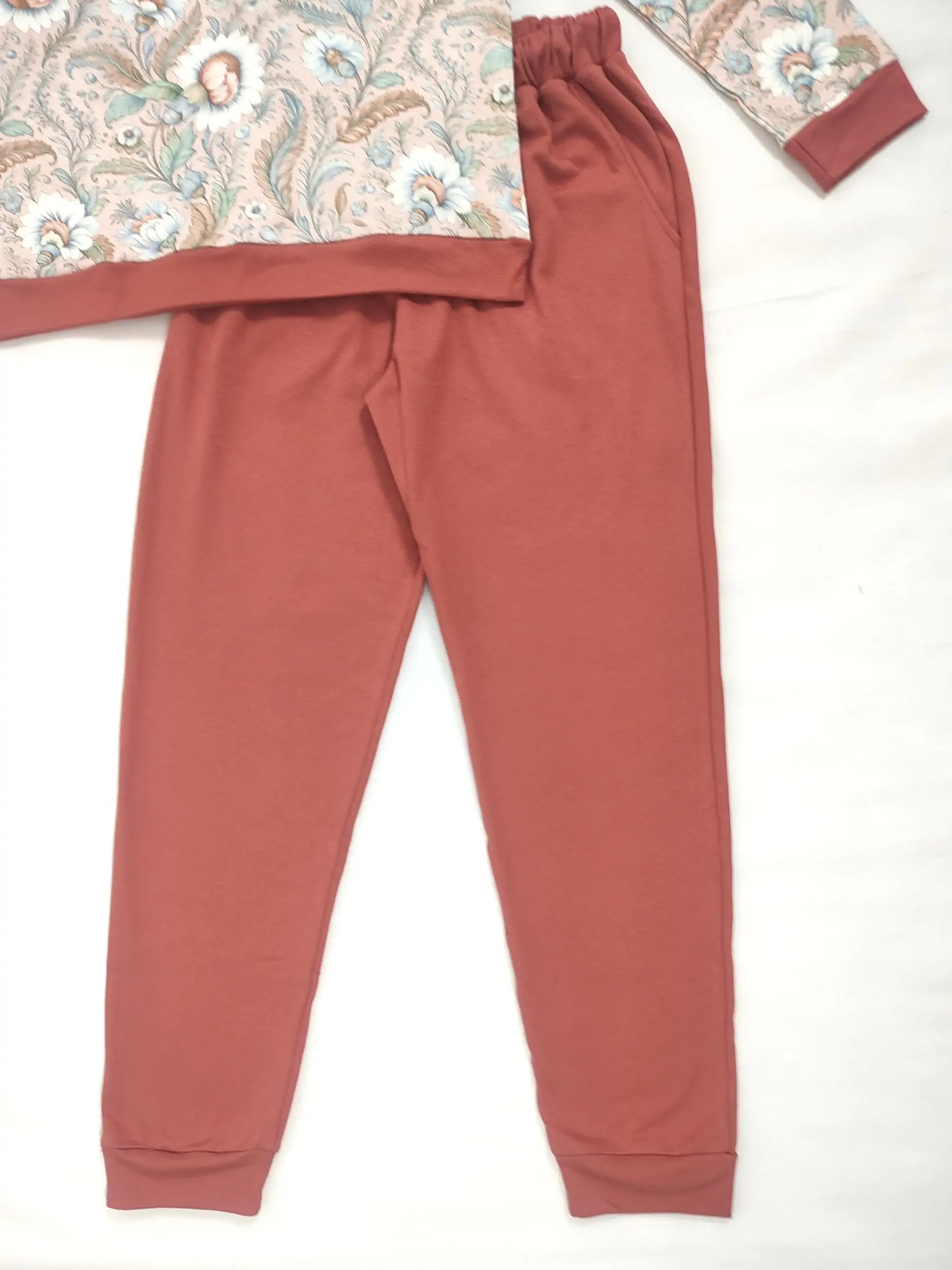 Pijama de mulher estampado - 100% algodão (com carda) - telha 4