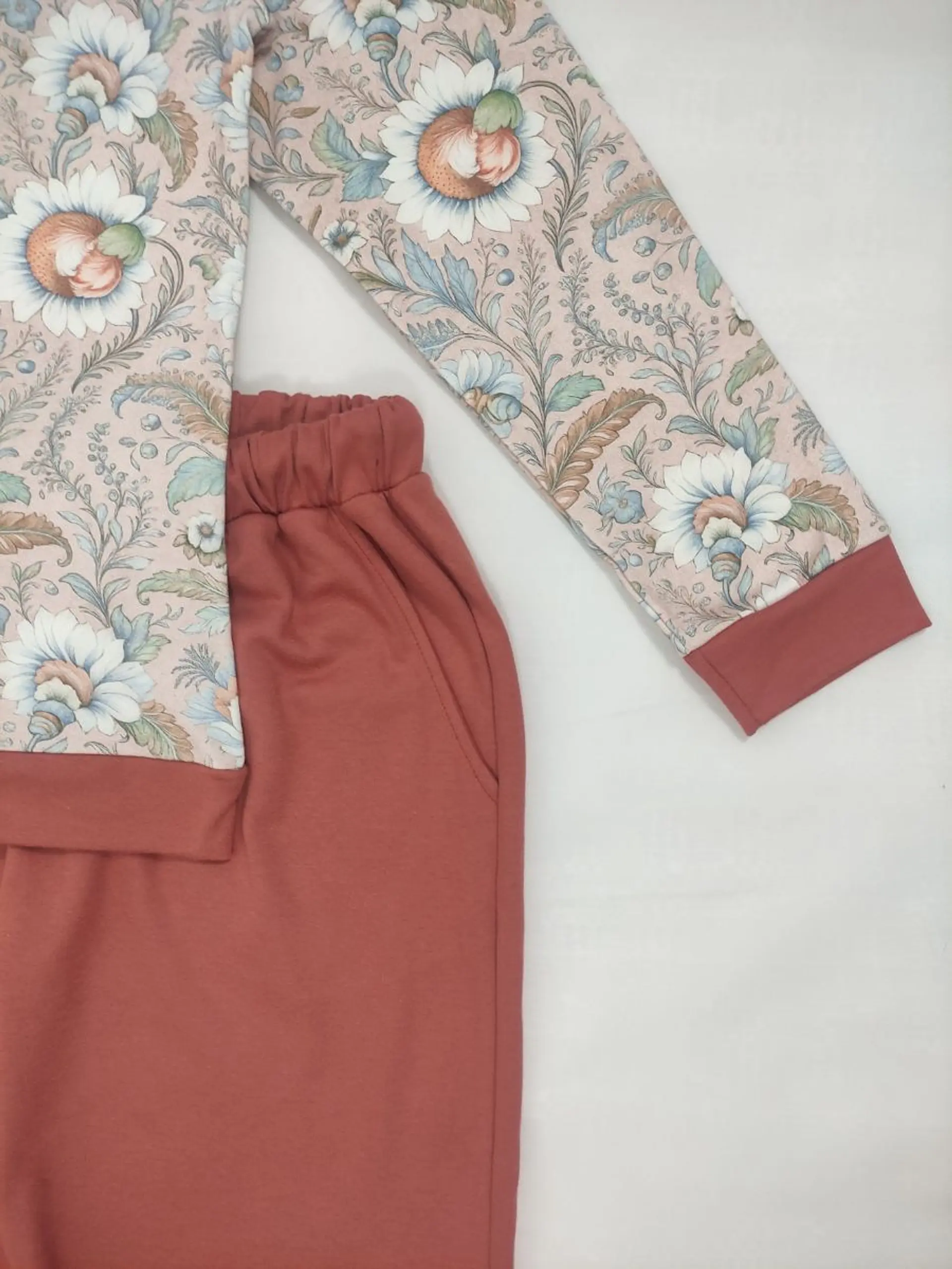 Pijama de mulher estampado - 100% algodão (com carda) - telha 5