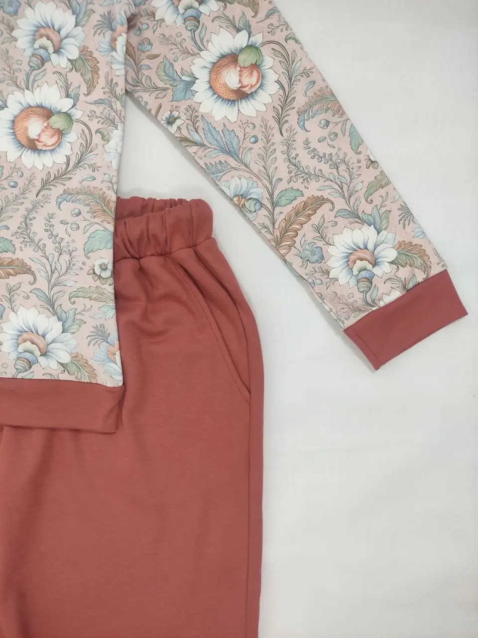 Pijama de mulher estampado - 100% algodão (com carda) - telha 5