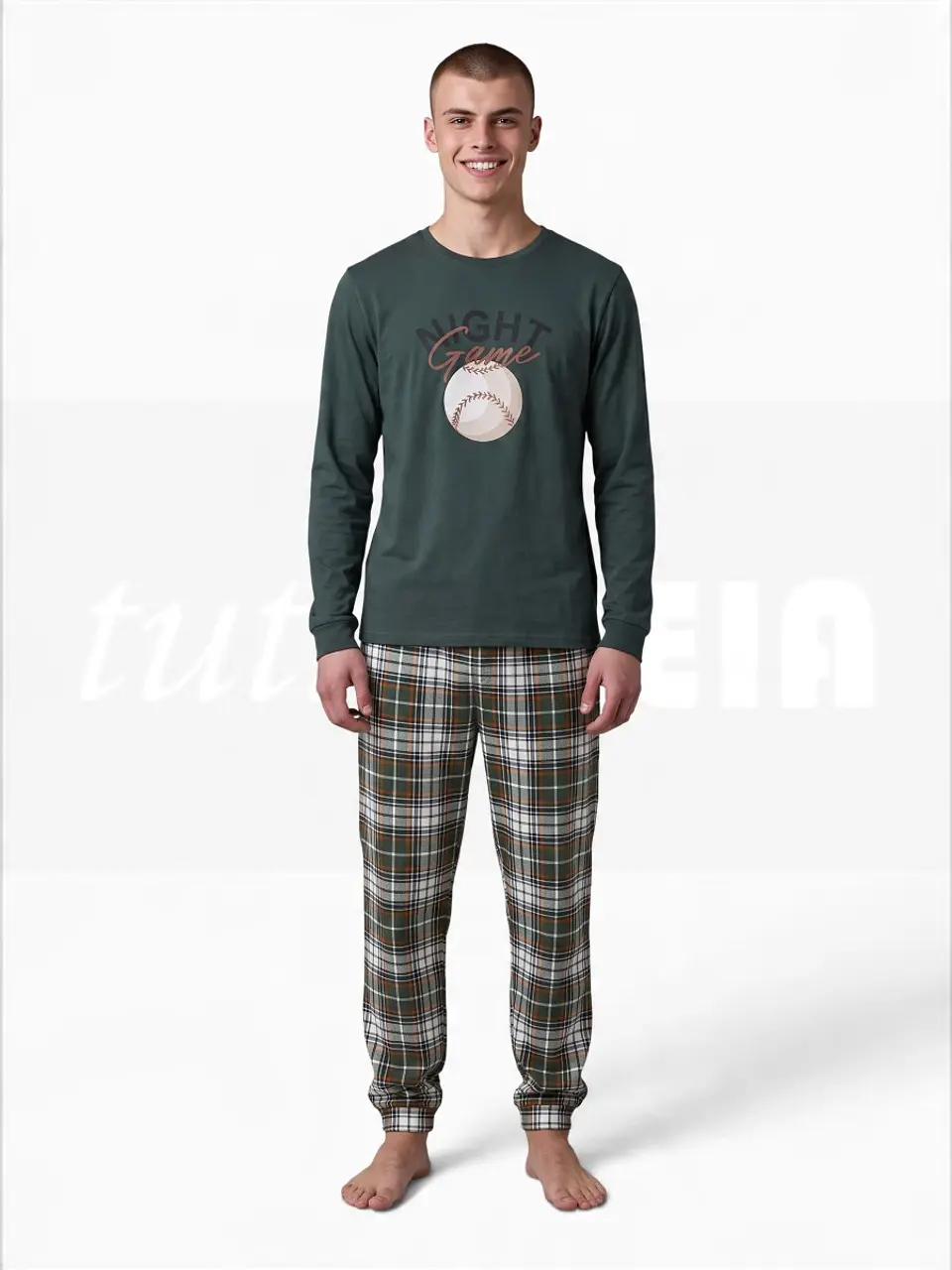 Pijama de homem em algodão 