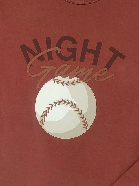 Pijama de homem 100% algodão (com carda) "Night Game" - cor telha 