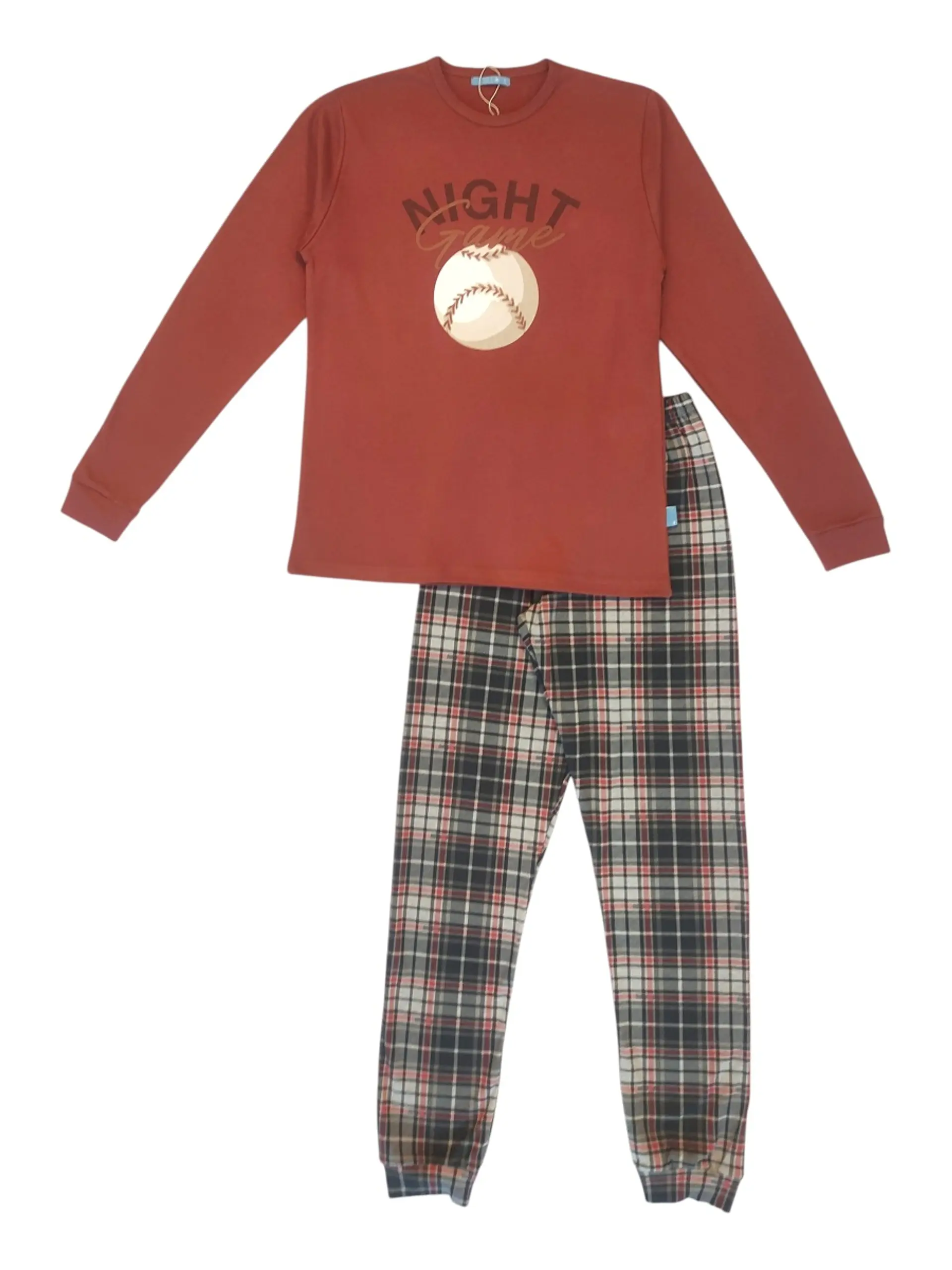 Pijama de homem 100% algodão (com carda) 