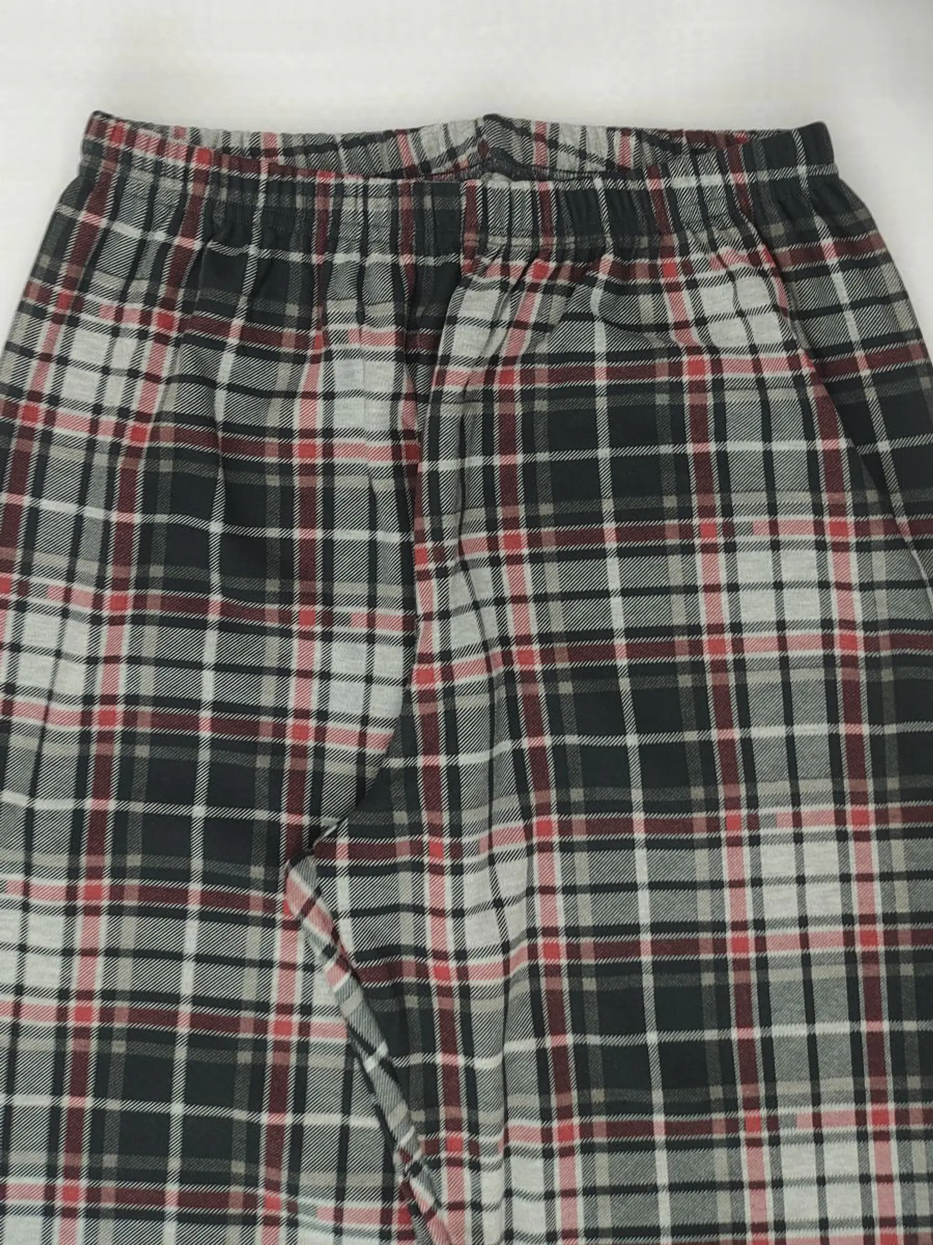 Pijama em algodão com calças ao xadrez - telha 4